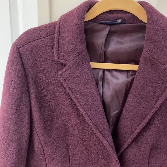 Plum Wool Peacoat - Like New - Picture 4 of 8